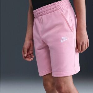 Nike Kids Pink Fleece Logo Shorts
